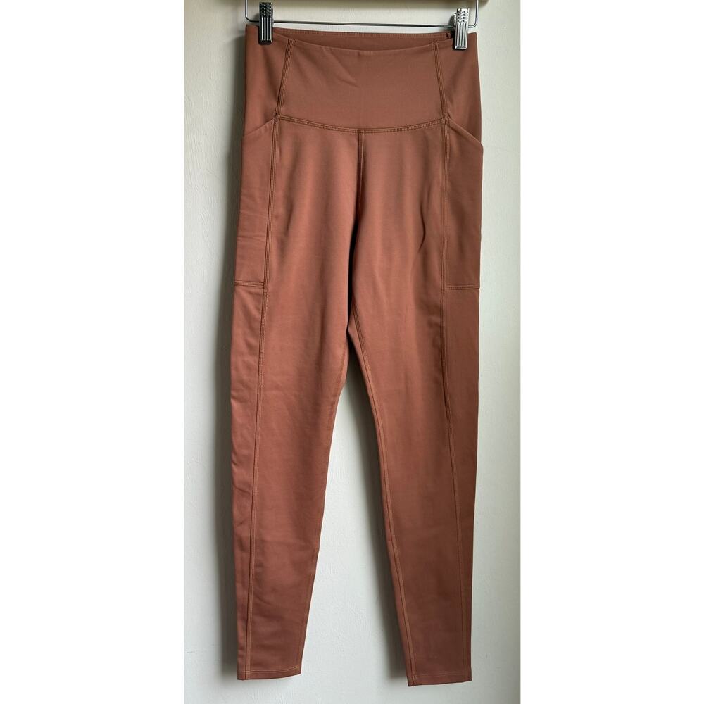 Girlfriend Collective High-Rise Compression Leggings Terracotta M - Picture 3 of 6